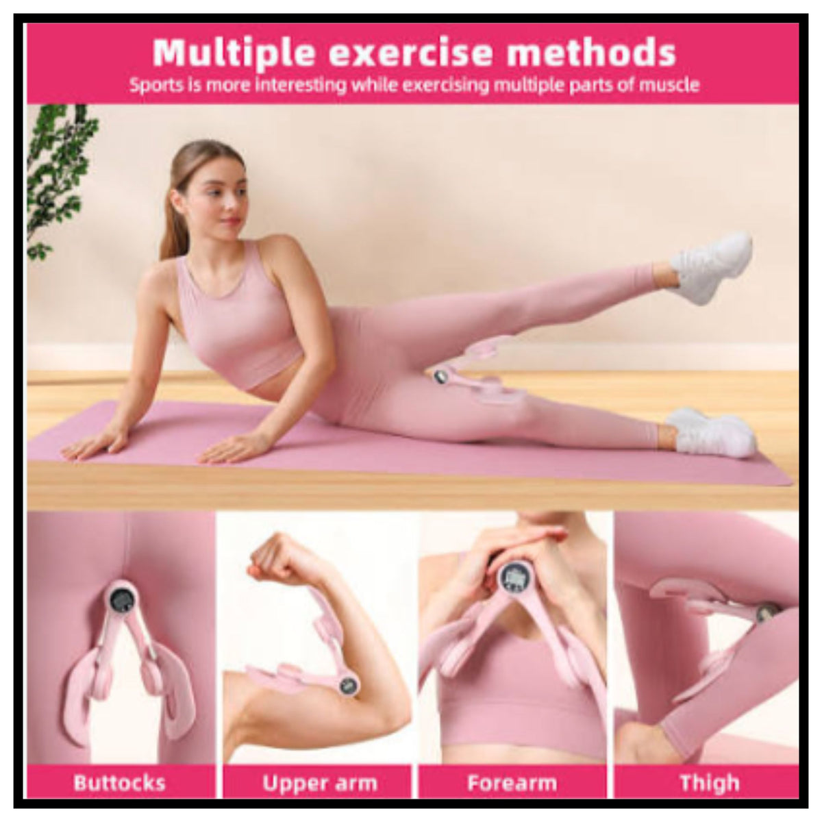 Thigh Master - Thigh and Pelvic Floor Trainer, Portable Pilates Equipment for Weight Loss and Toning