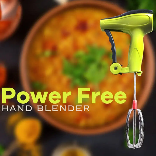 Power Free Manual Hand Blender with Stainless Steel Blades, Milk Lassi Maker, Egg Beater Mixer Rawai ( default, Standard )