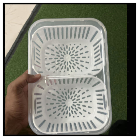 2 Compartments Food Container Leakproof Fresh-Keeping Storage Box