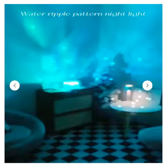 Rotating Water Ripple Night Light Aura Lamp