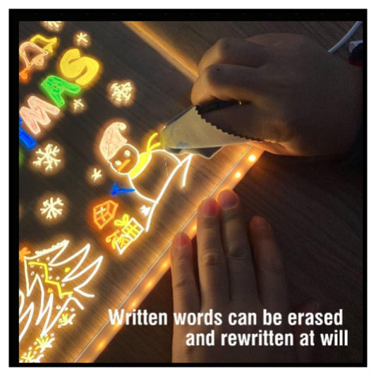 3D LED Light Glass Acrylic Writing pad