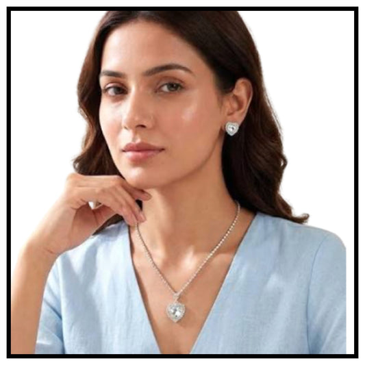 Stylish silver-plated floral and geometric pendants