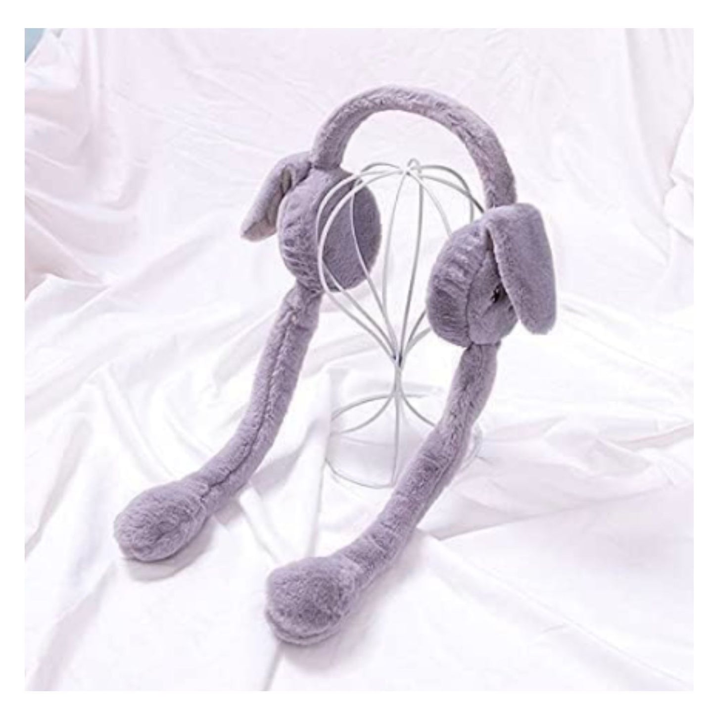 Cute rabbit jumping ear muffs for women