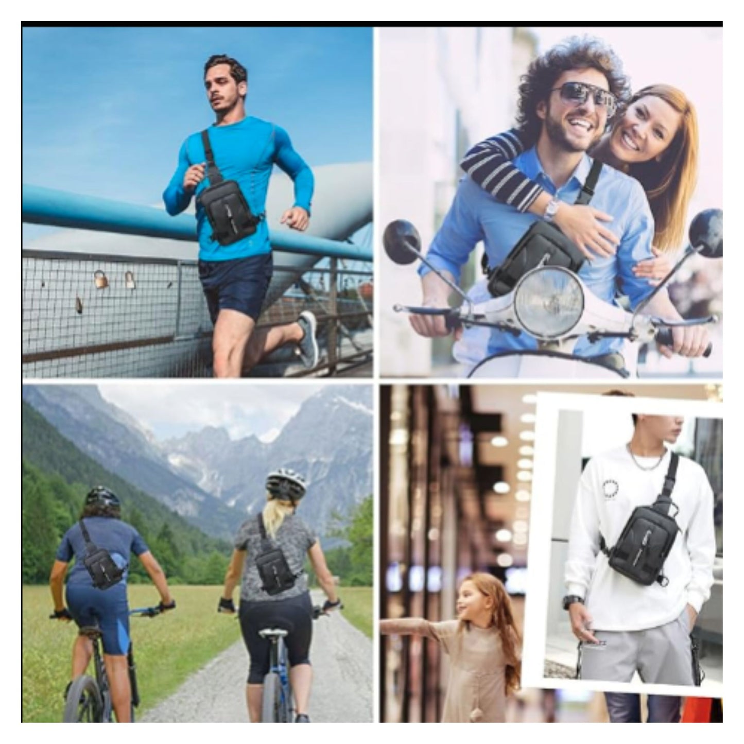 Waterproof Chest Sling Bag for Men Shoulder Gadget Organizer Crossbody Backpack