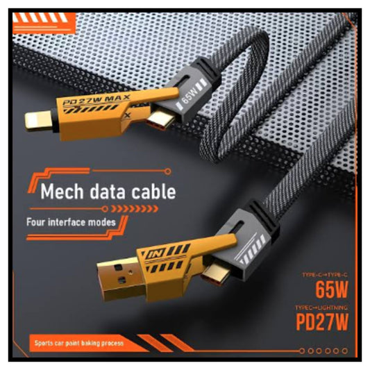 4 in 1 Spring Charging Cable