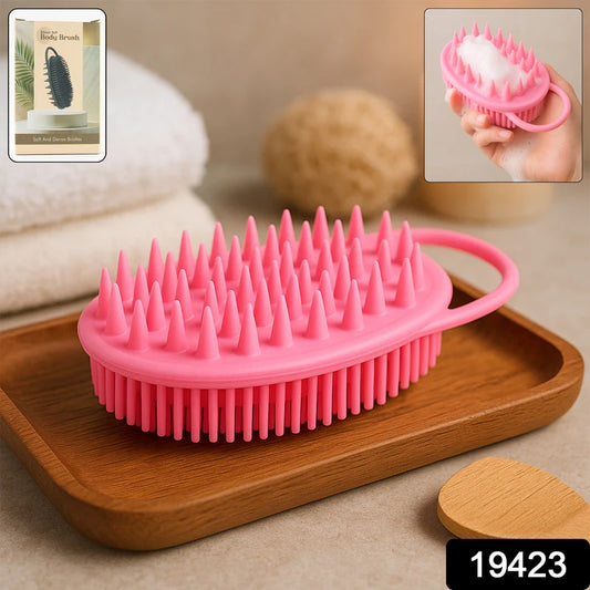 2-in-1 Silicone Soft Bristle Bath Brush