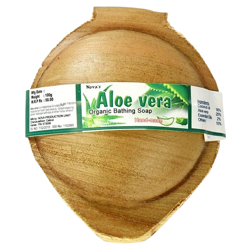 Aloevera 100 GRM (pala) Coconut oil Handmade Natural Pure soap(Pack of 3)
