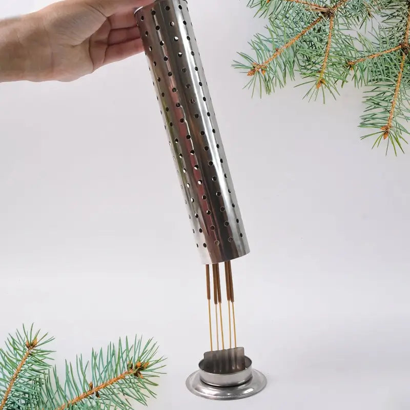 Stainless Steel Agarbatti Stand with Ash Catcher – Incense Stick Holder for Home & Office (1 Pc). ( default, Standard )