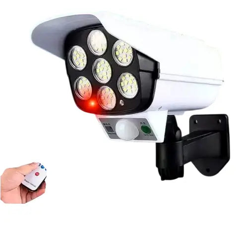 Solar Light Outdoor Motion Sensor Security Camera Shaped Dummy Wall Lamp (1 Pc) ( default, Standard ).