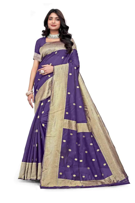 Cotton Saree The Graceful Violet Glow Collection ( wine, OS )