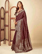 Jacquard Saree  Timeless Grace Collection ( maroon, OS )
