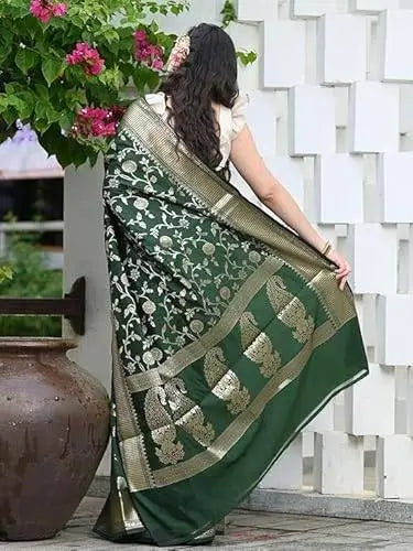 Silk Saree  The Heritage Blossom Collection ( green, OS )