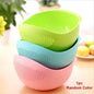 Virgin Rice Bowl Durable Plastic Strainer, Water Strainer | Vegetable & Fruits Washing Bowl ( default, Standard ).