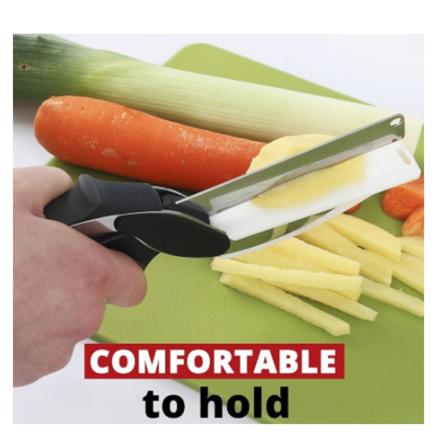 Multi Function Kitchen Vegetable Food Chopper Scissors With Spring Action And Locking Hinge