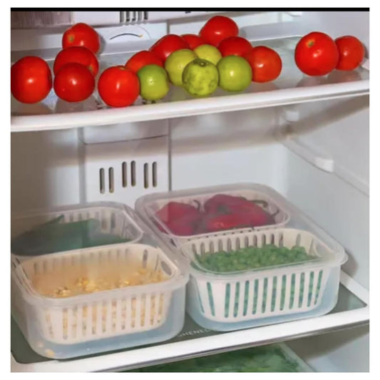 2 Compartments Food Container Leakproof Fresh-Keeping Storage Box