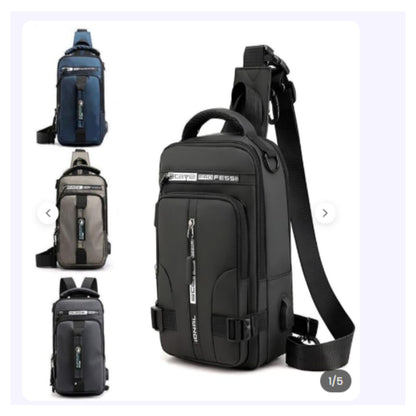 Waterproof Chest Sling Bag for Men Shoulder Gadget Organizer Crossbody Backpack