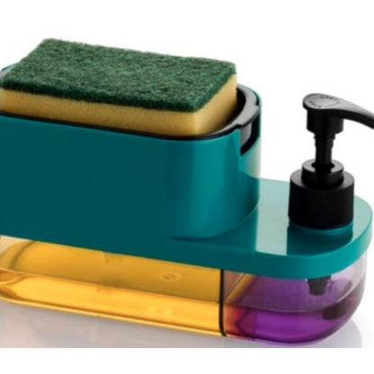 Soap Dispenser for Kitchen | 3 in 1 Soap Dispenser for Kitchen (Sponge Free) with Sponge Holder