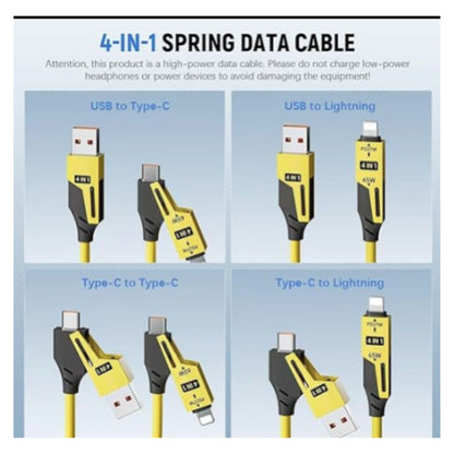 4 in 1 Spring Charging Cable