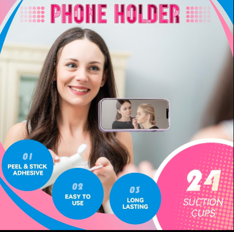 Phone Case Anti-Slip Silicone Back Cover Multipurpose Hands-Free Sticky Pads