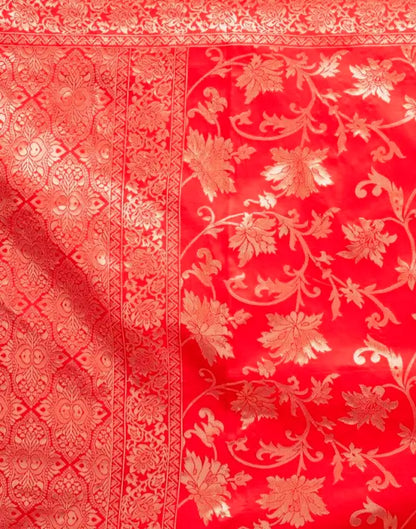 Jacquard Saree  Everyday Elegance Collection ( red, OS )