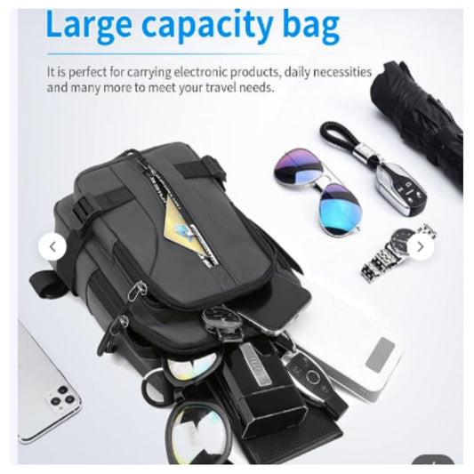 Waterproof Chest Sling Bag for Men Shoulder Gadget Organizer Crossbody Backpack