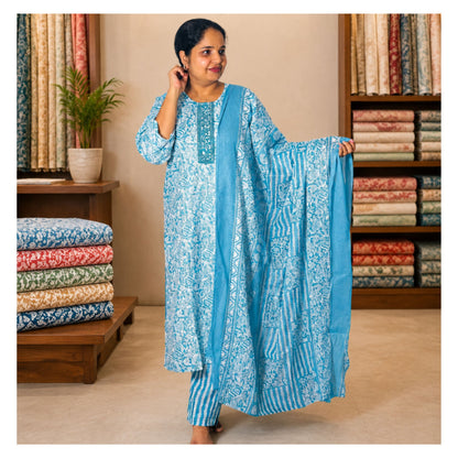Surya Churidar Peacock Blue 3XL - S.NO 411718