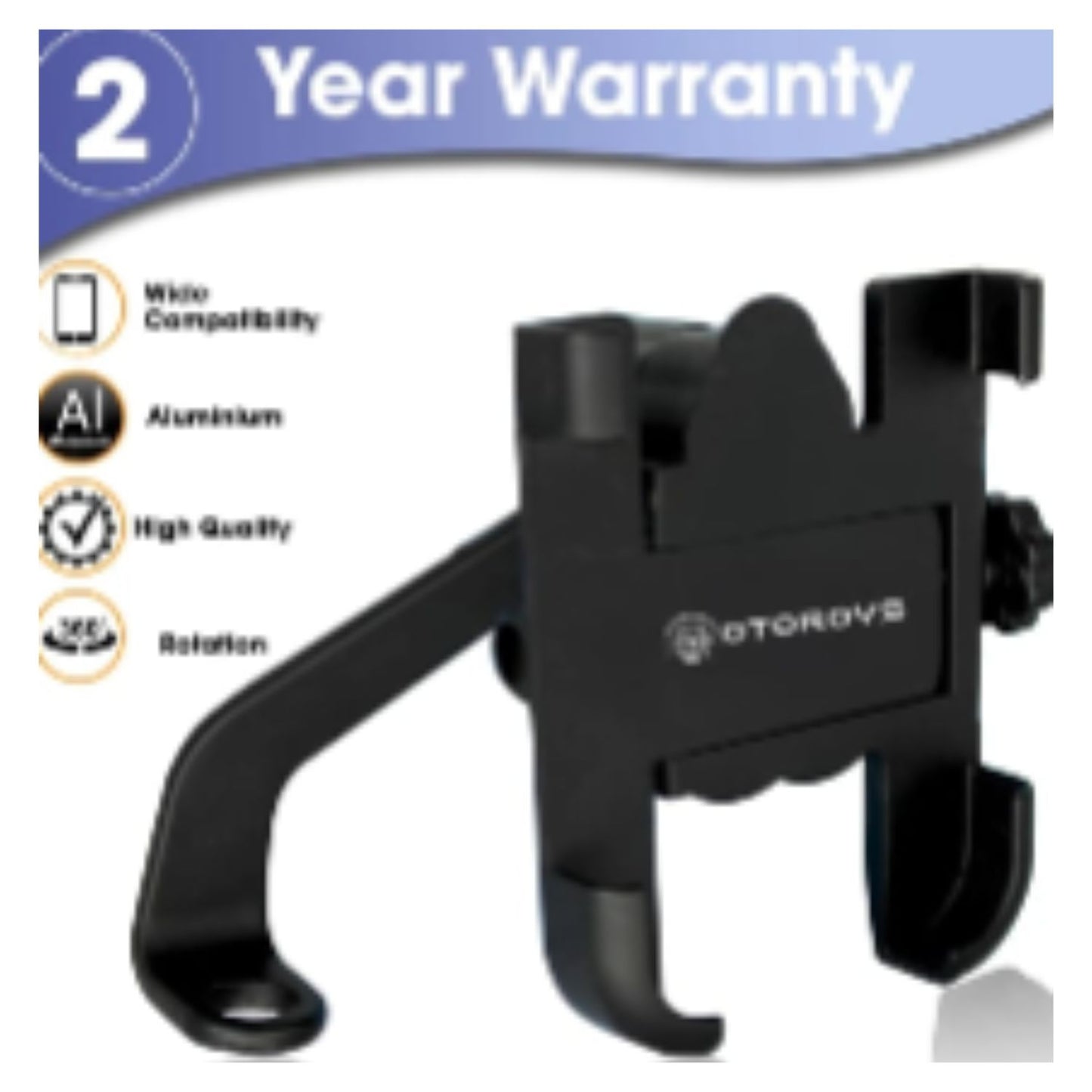 Bike Mount Holder for Navigation 360 Degree Rotating Handlebar