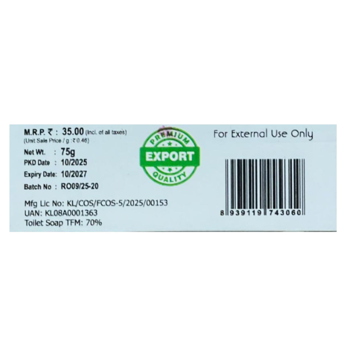 Rose 75GRM (Box) Coconut oil Handmade Natural Pure soap(Pack of 3)