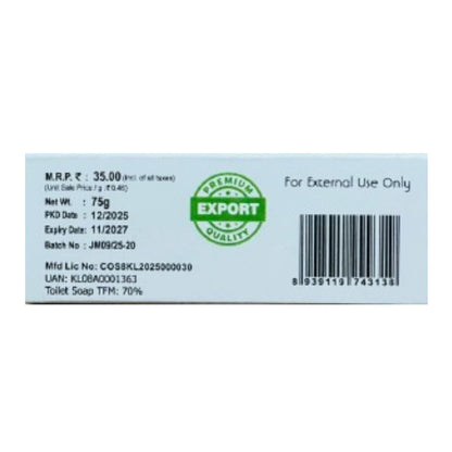Jasmine 75 GRM (Box) Coconut oil Handmade Natural Pure soap(Pack of 3)