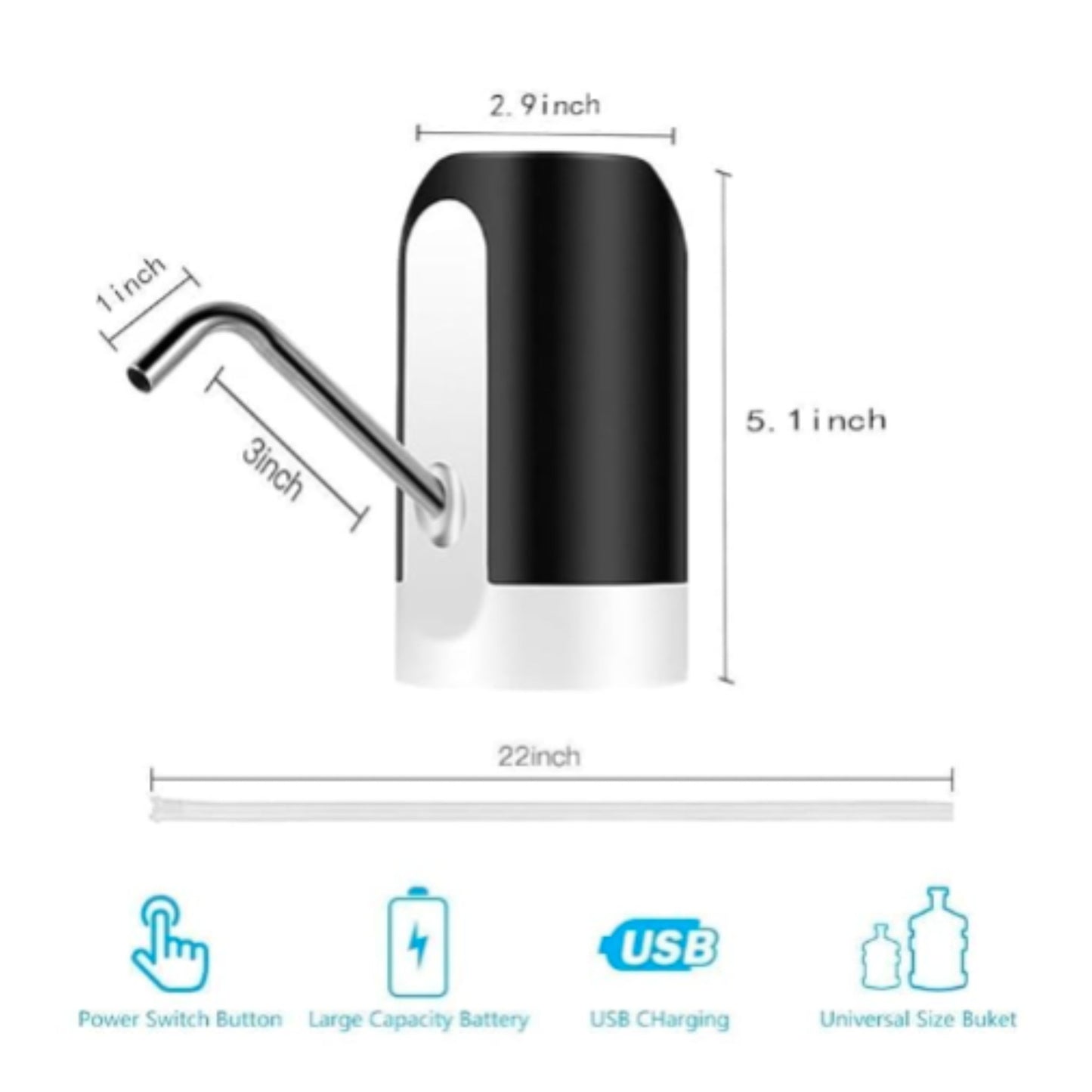 Automatic Wireless Water Can Dispenser Pump for 20 Litre Bottle