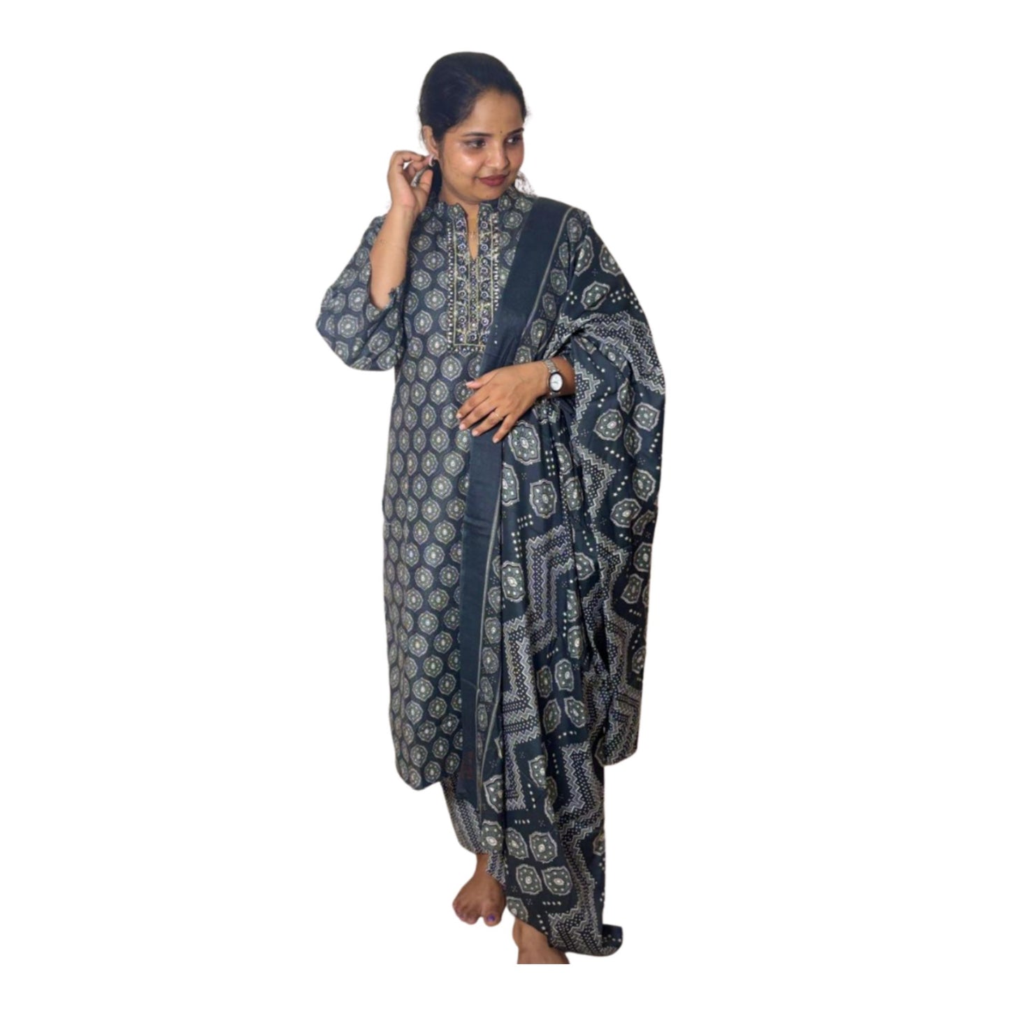 Mareena Churidar Dark Olive Green 4XL - S.NO 410305
