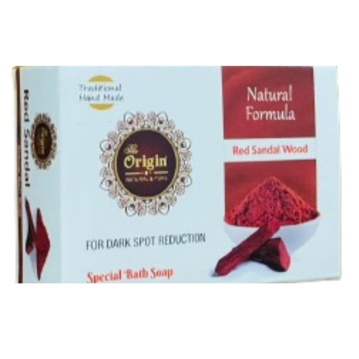 Red Sandal Wood 75GRM (Box) Coconut oil Handmade Natural Pure soap(Pack of 3)