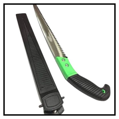 Steel Hand Saw 3 Edge Sharpen Teeth with Plastic Cover hromium Steel Wood Cutter with 3-Edge Razor Teeth & Protective Cover Wood Cutter ()