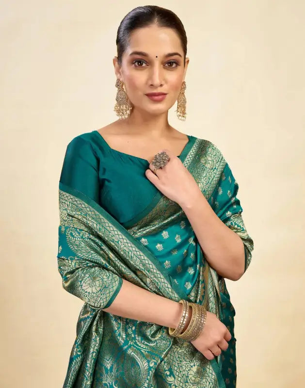 Jacquard Saree  Everyday Elegance Collection ( Rama, OS )
