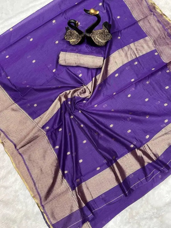 Cotton Saree  The Graceful Violet Glow Collection ( wine, OS )