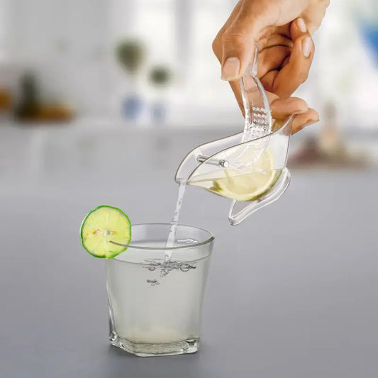 Manual Lemon Slice Squeezer, Portable Transparent Fruit Juicer, Orange Citrus Manual Bird Shape Hand Juicer for Orange Lemon Lime, for Kitchen (Color Box) ( default, Standard ).