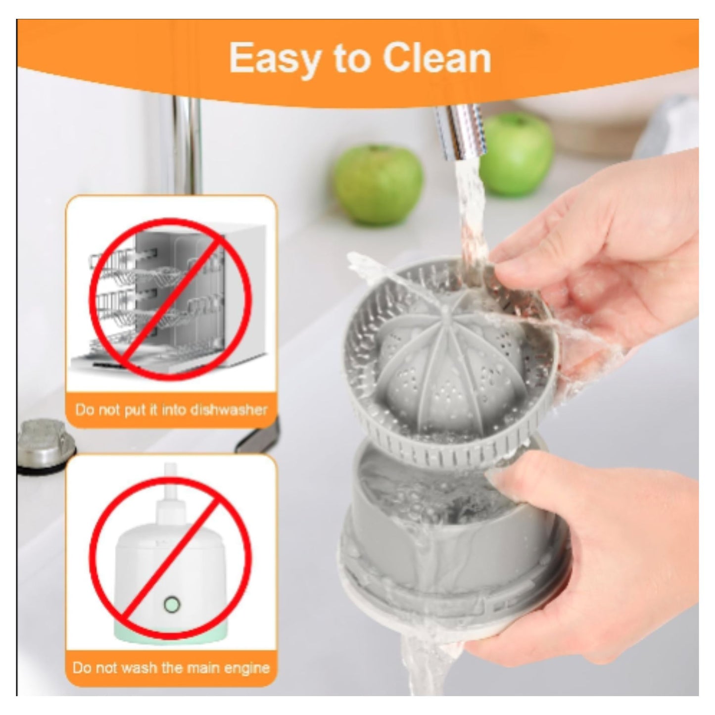 Electric Juicer Orange Squeezer Citrus Press Lemons, Portable USB Charging Electric Juicer