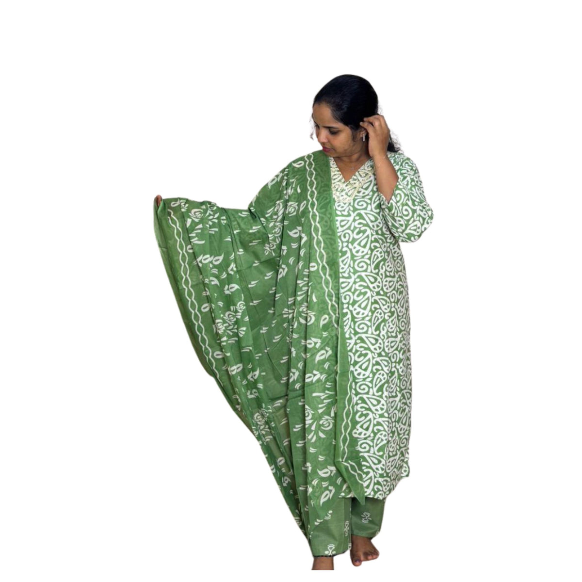 Regha Churidar Green 5XL - S.NO 414138