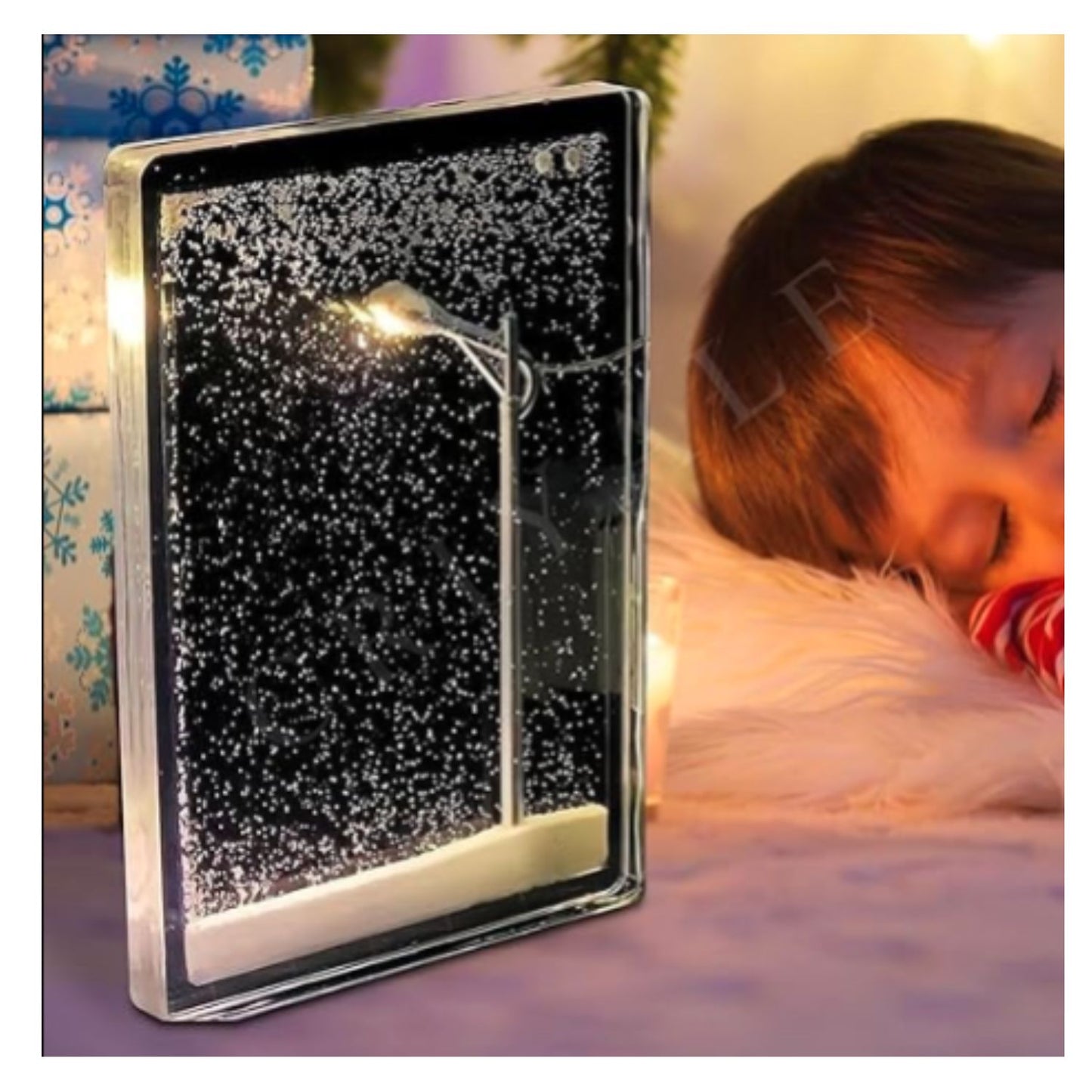 Snowy Street Lamp Night Light