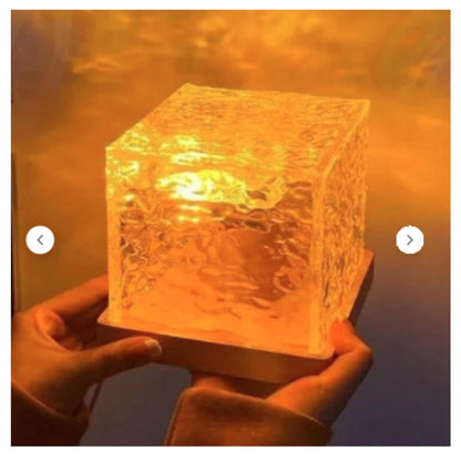Rotating Water Ripple Night Light Aura Lamp
