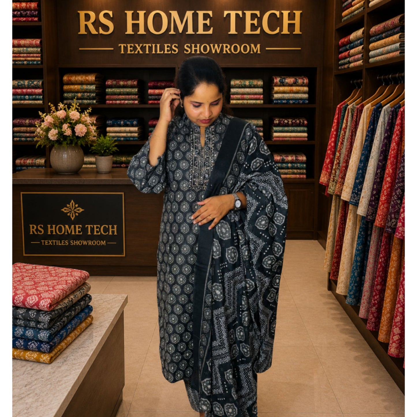 Mareena Churidar Dark Olive Green 4XL - S.NO 410305