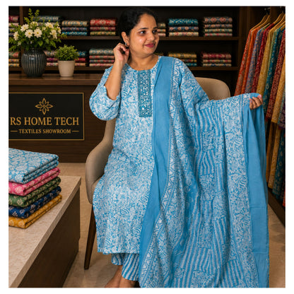 Surya Churidar Peacock Blue 4XL - S.NO 411718