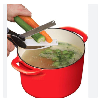 Multi Function Kitchen Vegetable Food Chopper Scissors With Spring Action And Locking Hinge