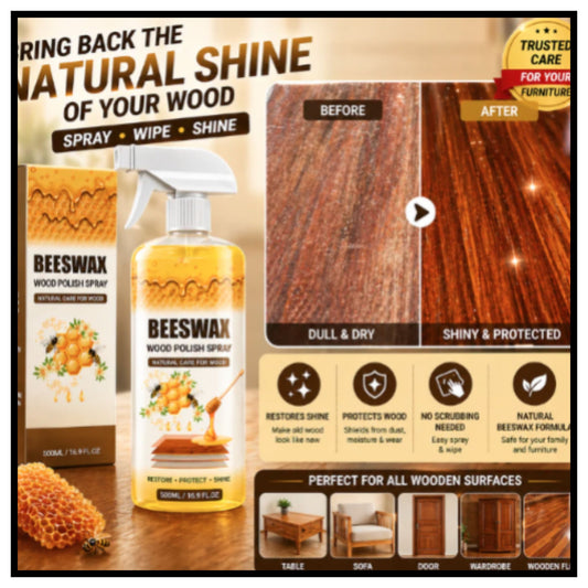Beeswax Wood Polish Spray(Pack of 2)