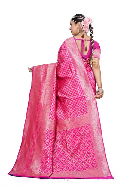 Banarasi Silk Saree  The Royal Weaves Collection ( pink, OS )