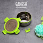 Ganesh Solo round 400 Stainless Steel Leak proof airtight Lunch Pack for Office & School Use ( default, Standard )