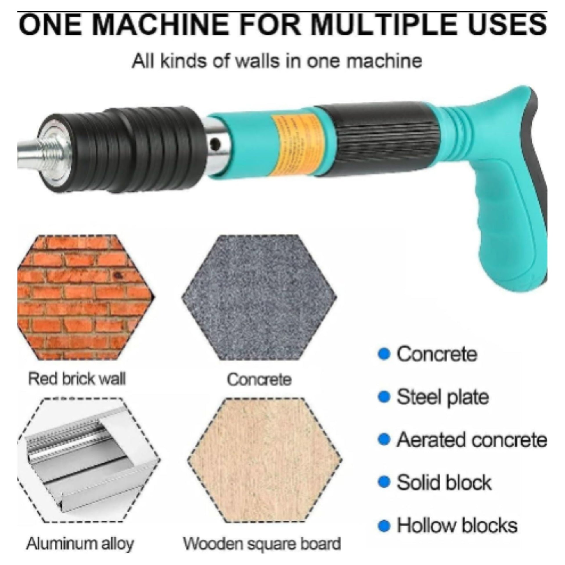 Manual Steel Nail Gun Tool For Concrete Brick And Steel Surfaces