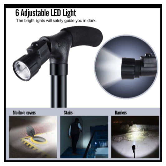 Walking Stick Collapsible with Led Light