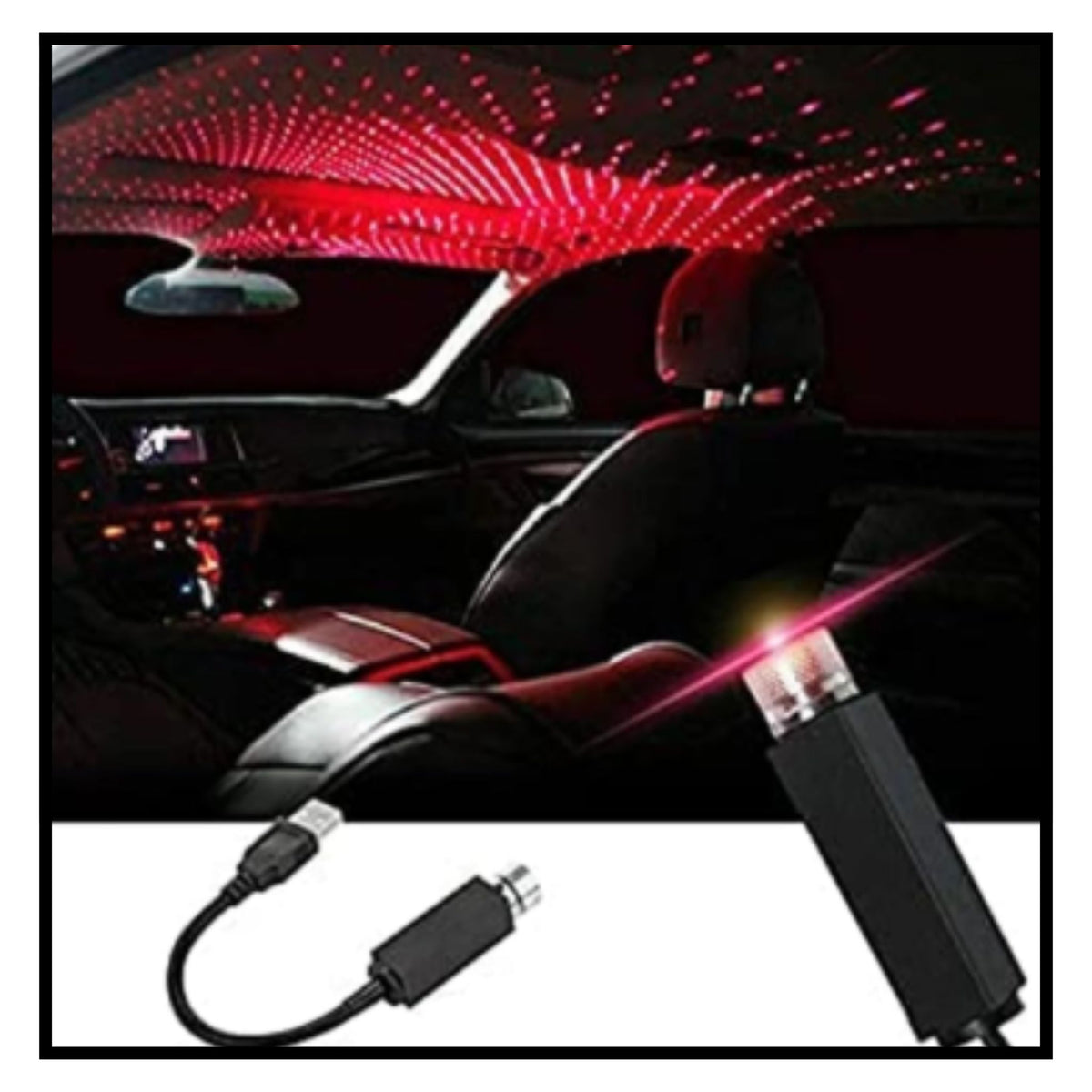 Interior Atmosphere LED Lamp Ambient USB Star Light Auto Roof Projector