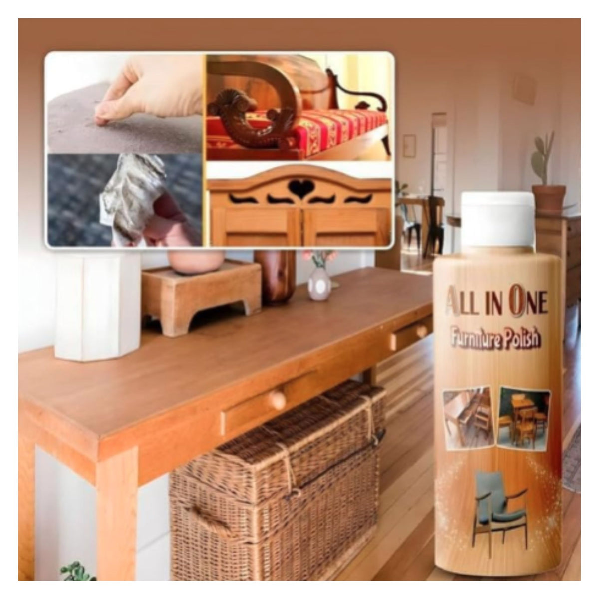 Wood Polish Furniture Cleaner & Shiner Spray (PACK OF 2 )